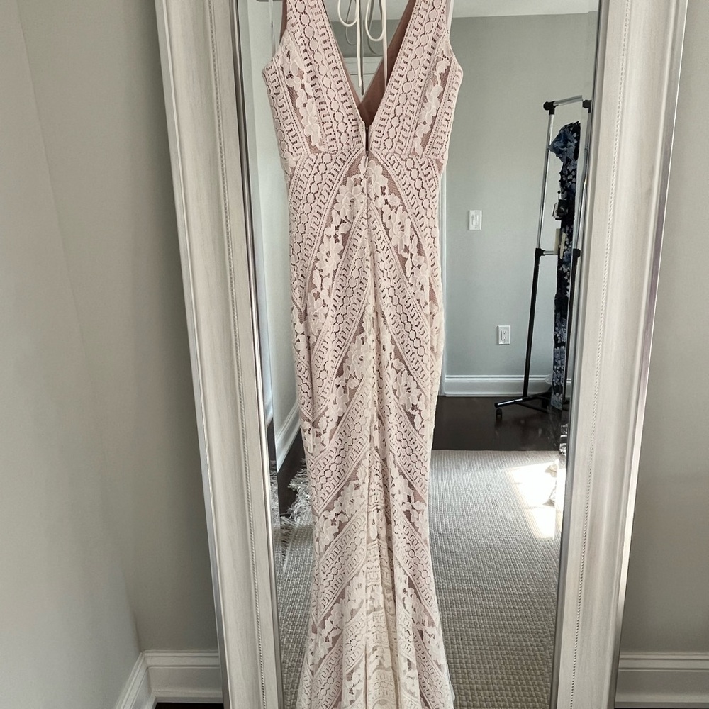 Lulus Lace Maxi Bridal Dress - Picture 3 of 8